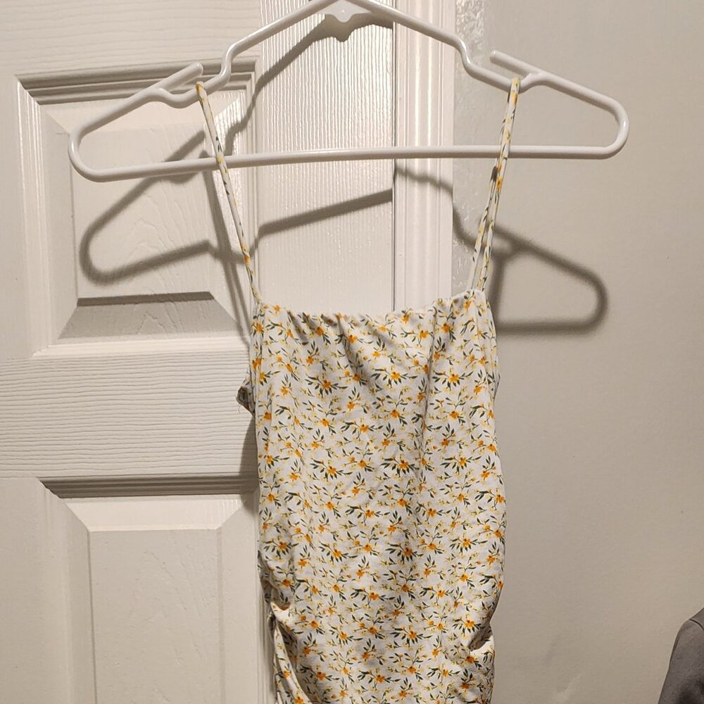 Floral, spaghetti strap maxi dress